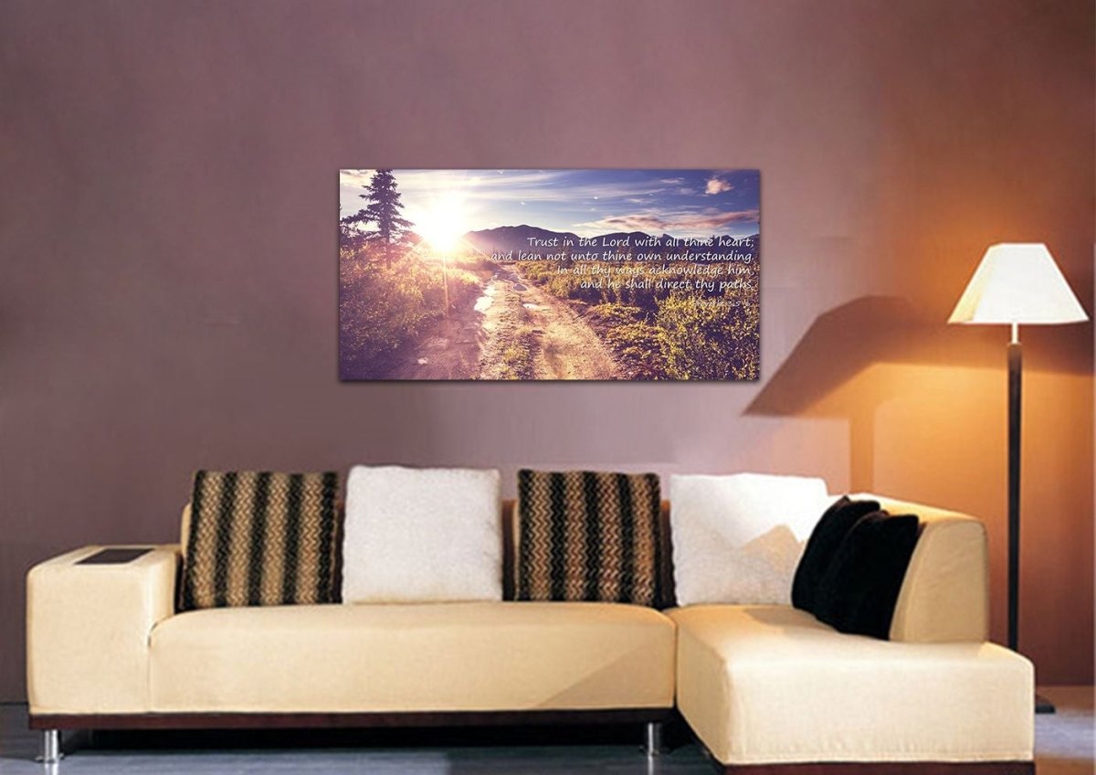 Proverbs 35-6 #20 'Trust In The Lord With All Thine Heart' Christian Scripture Wall Art Canvas - Christian Canvas Wall Art