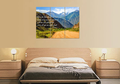 Proverbs 35-6 #21 'Trust In The Lord With All Your Heart' Bible Verse Canvas Wall Art - Christian Canvas Wall Art
