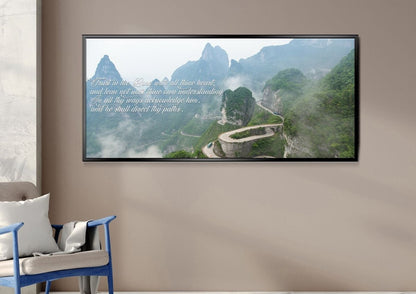 Proverbs 35-6 #26 'Trust In The Lord With All Thine Heart' Christian Scripture Wall Art Canvas - Christian Canvas Wall Art