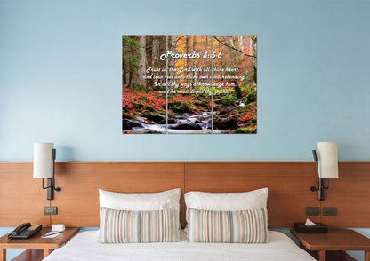 Proverbs 35-6 #27 'Trust In The Lord With All Thine Heart' Christian Scripture Wall Art Canvas - Christian Canvas Wall Art