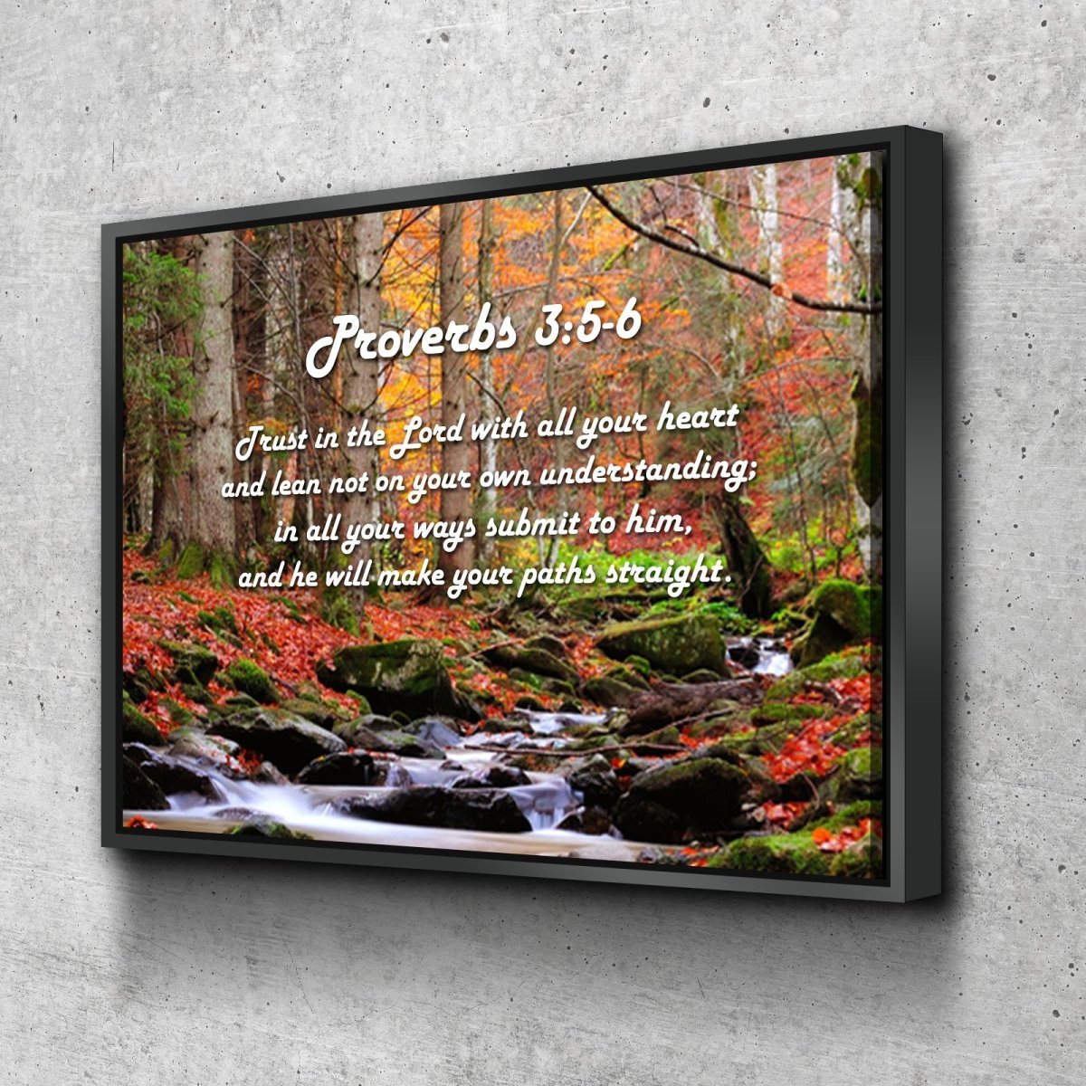 Proverbs 35-6 #27 'Trust In The Lord With All Your Heart' Bible Verse Canvas Wall Art - Christian Canvas Wall Art