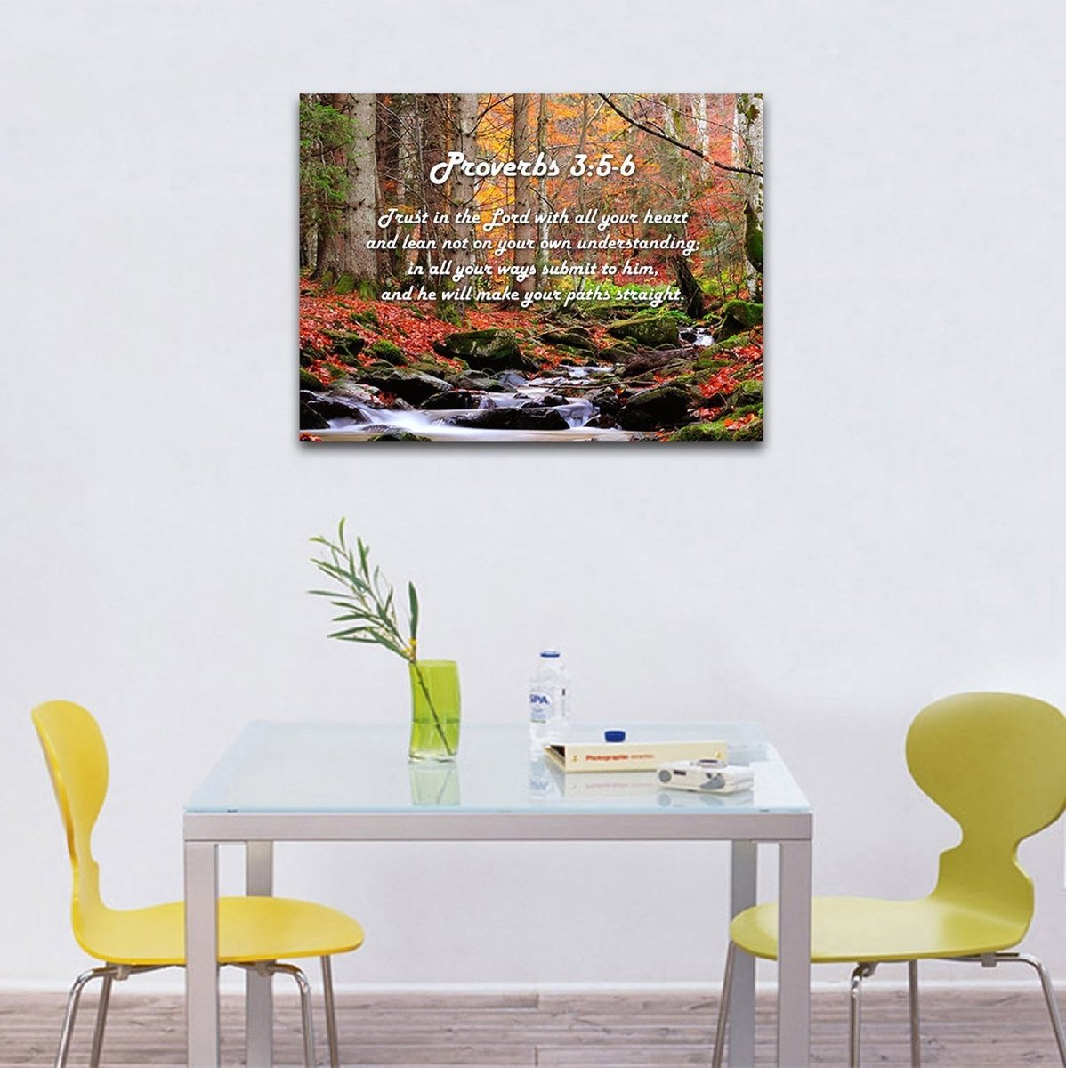 Proverbs 35-6 #27 'Trust In The Lord With All Your Heart' Bible Verse Canvas Wall Art - Christian Canvas Wall Art