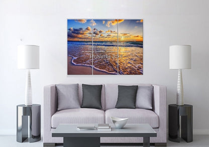 Proverbs 35-6 #28 'Trust In The Lord With All Thine Heart' Christian Scripture Wall Art Canvas - Christian Canvas Wall Art