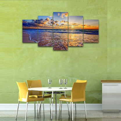 Proverbs 35-6 #28 'Trust In The Lord With All Thine Heart' Christian Scripture Wall Art Canvas - Christian Canvas Wall Art