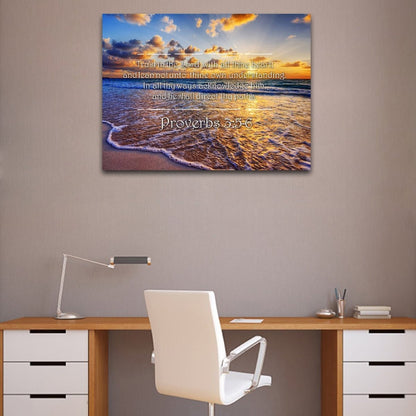 Proverbs 35-6 #28 'Trust In The Lord With All Thine Heart' Christian Scripture Wall Art Canvas - Christian Canvas Wall Art