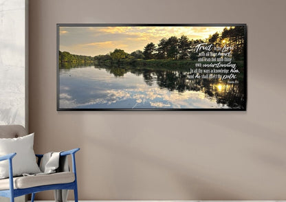 Proverbs 35-6 #31 Kjv 'Trust In The Lord With All Thine Heart' Christian Scripture Wall Art Canvas - Christian Canvas Wall Art