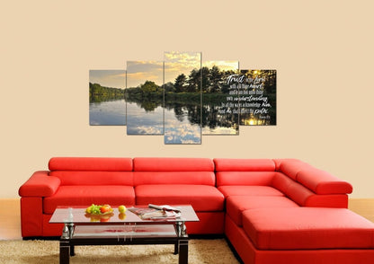 Proverbs 35-6 #31 Kjv 'Trust In The Lord With All Thine Heart' Christian Scripture Wall Art Canvas - Christian Canvas Wall Art