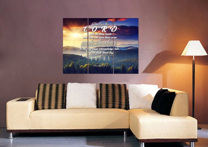 Proverbs 35-6 #33 Kjv 'Trust In The Lord With All Thine Heart' Christian Scripture Wall Art Canvas - Christian Canvas Wall Art