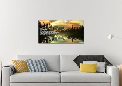 Proverbs 35-6 #33 Kjv 'Trust In The Lord With All Thine Heart' Christian Scripture Wall Art Canvas - Christian Canvas Wall Art