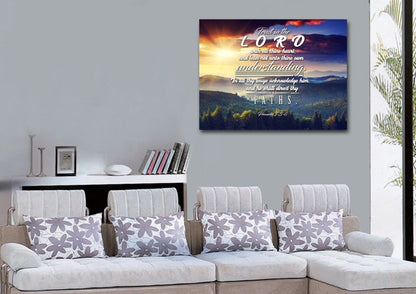 Proverbs 35-6 #33 Kjv 'Trust In The Lord With All Thine Heart' Christian Scripture Wall Art Canvas - Christian Canvas Wall Art