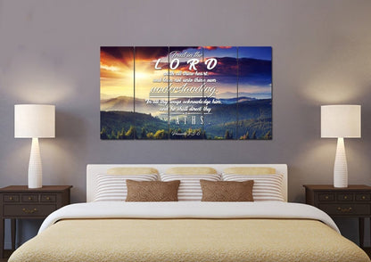 Proverbs 35-6 #33 Kjv 'Trust In The Lord With All Thine Heart' Christian Scripture Wall Art Canvas - Christian Canvas Wall Art