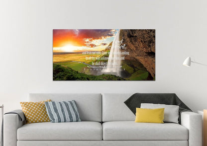 Proverbs 35-6 #37 Kjv 'Trust In The Lord With All Thine Heart' Christian Scripture Wall Art Canvas - Christian Canvas Wall Art