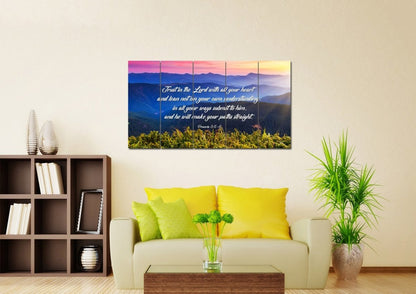 Proverbs 35-6 #3 Niv Trust In The Lord Christian Scripture Wall Art Canvas - Christian Canvas Wall Art