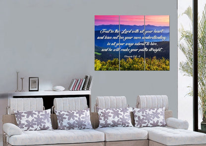 Proverbs 35-6 #3 Niv Trust In The Lord Christian Scripture Wall Art Canvas - Christian Canvas Wall Art