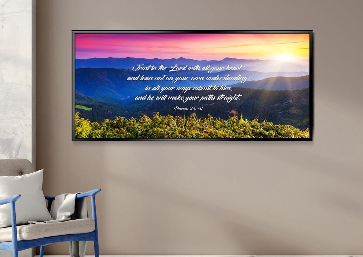 Proverbs 35-6 #3 Niv Trust In The Lord Christian Scripture Wall Art Canvas - Christian Canvas Wall Art