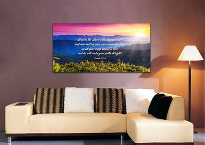 Proverbs 35-6 #3 Niv Trust In The Lord Christian Scripture Wall Art Canvas - Christian Canvas Wall Art