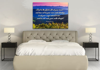 Proverbs 35-6 #3 Niv Trust In The Lord Christian Scripture Wall Art Canvas - Christian Canvas Wall Art