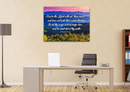 Proverbs 35-6 #3 Niv Trust In The Lord Christian Scripture Wall Art Canvas - Christian Canvas Wall Art