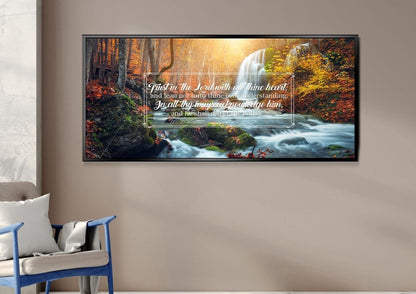 Proverbs 35-6 #40 Kjv 'Trust In The Lord With All Thine Heart' Christian Scripture Wall Art Canvas - Christian Canvas Wall Art