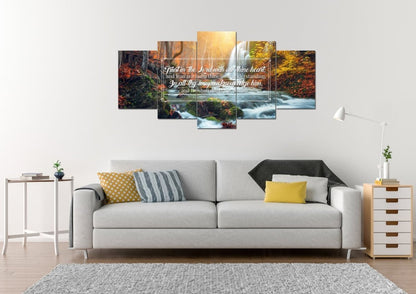 Proverbs 35-6 #40 Kjv 'Trust In The Lord With All Thine Heart' Christian Scripture Wall Art Canvas - Christian Canvas Wall Art