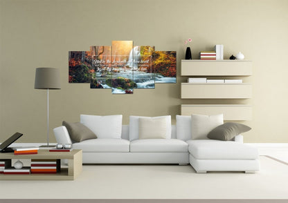 Proverbs 35-6 #40 Kjv 'Trust In The Lord With All Thine Heart' Christian Scripture Wall Art Canvas - Christian Canvas Wall Art