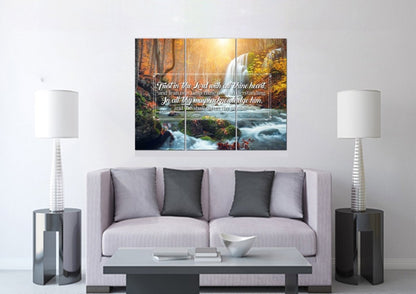 Proverbs 35-6 #40 Kjv 'Trust In The Lord With All Thine Heart' Christian Scripture Wall Art Canvas - Christian Canvas Wall Art