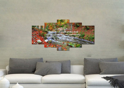 Proverbs 35-6 #41 Kjv 'Trust In The Lord With All Thine Heart' Christian Scripture Wall Art Canvas - Christian Canvas Wall Art