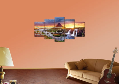 Proverbs 35-6 #43 Kjv 'Trust In The Lord With All Thine Heart' Christian Scripture Wall Art Canvas - Christian Canvas Wall Art