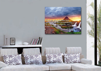 Proverbs 35-6 #43 Kjv 'Trust In The Lord With All Thine Heart' Christian Scripture Wall Art Canvas - Christian Canvas Wall Art