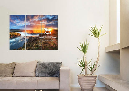 Proverbs 35-6 #44 Kjv 'Trust In The Lord With All Thine Heart' Christian Scripture Wall Art Canvas - Christian Canvas Wall Art