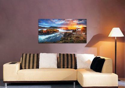 Proverbs 35-6 #44 Kjv 'Trust In The Lord With All Thine Heart' Christian Scripture Wall Art Canvas - Christian Canvas Wall Art