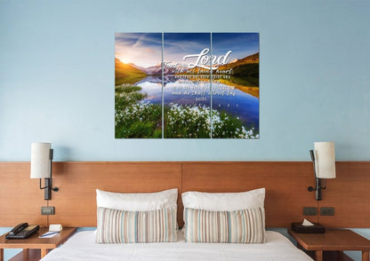 Proverbs 35-6 #45 Kjv 'Trust In The Lord With All Thine Heart' Christian Scripture Wall Art Canvas - Christian Canvas Wall Art