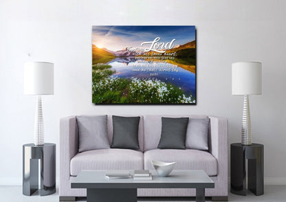 Proverbs 35-6 #45 Kjv 'Trust In The Lord With All Thine Heart' Christian Scripture Wall Art Canvas - Christian Canvas Wall Art