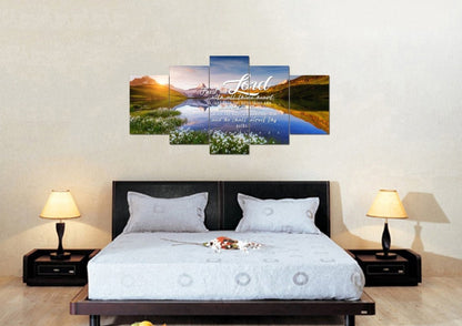 Proverbs 35-6 #45 Kjv 'Trust In The Lord With All Thine Heart' Christian Scripture Wall Art Canvas - Christian Canvas Wall Art