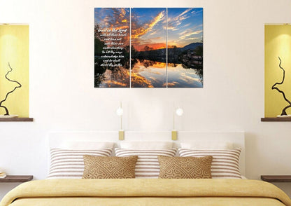 Proverbs 35-6 #47 Kjv 'Trust In The Lord With All Thine Heart' Christian Scripture Wall Art Canvas - Christian Canvas Wall Art