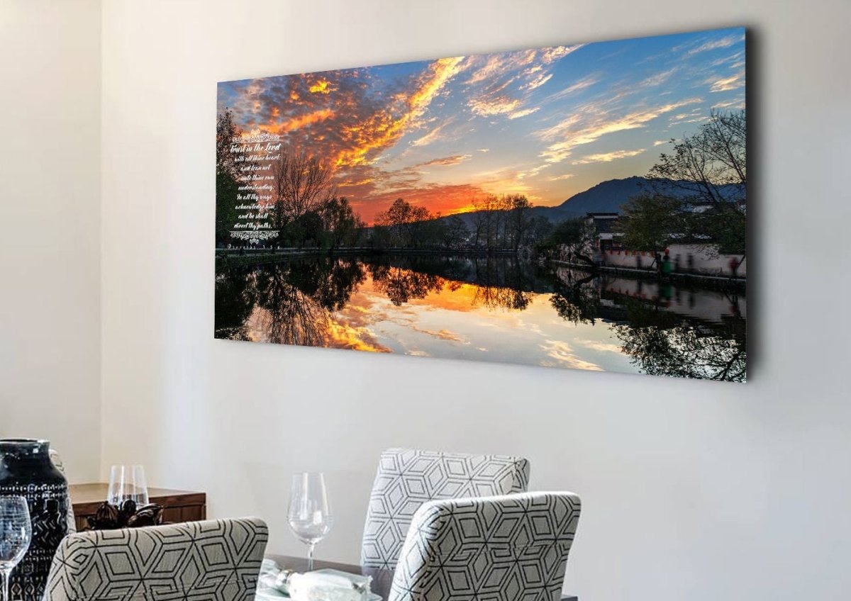 Proverbs 35-6 #47 Kjv 'Trust In The Lord With All Thine Heart' Christian Scripture Wall Art Canvas - Christian Canvas Wall Art