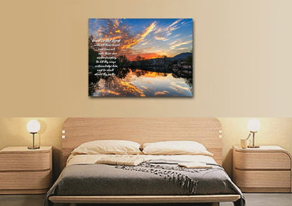 Proverbs 35-6 #47 Kjv 'Trust In The Lord With All Thine Heart' Christian Scripture Wall Art Canvas - Christian Canvas Wall Art