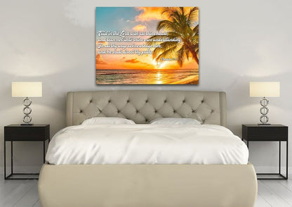 Proverbs 35-6 #4 Kjv 'Trust In The Lord' Christian Scripture Wall Art Canvas - Christian Canvas Wall Art
