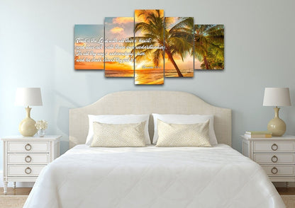 Proverbs 35-6 #4 Kjv 'Trust In The Lord' Christian Scripture Wall Art Canvas - Christian Canvas Wall Art