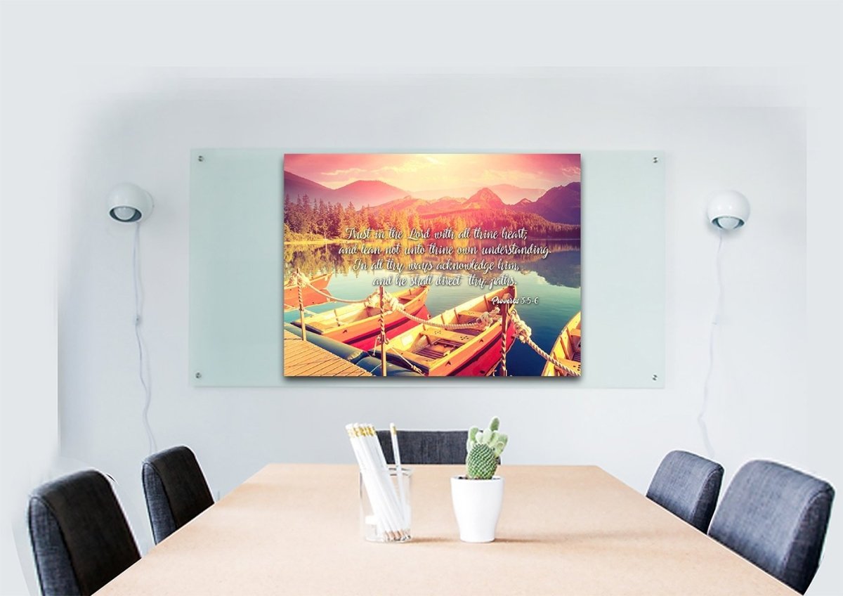 Proverbs 35-6 #5 Kjv 'Trust In The Lord' Christian Scripture Wall Art Canvas - Christian Canvas Wall Art