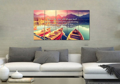 Proverbs 35-6 #5 Niv Trust In The Lord Christian Scripture Wall Art Canvas - Christian Canvas Wall Art