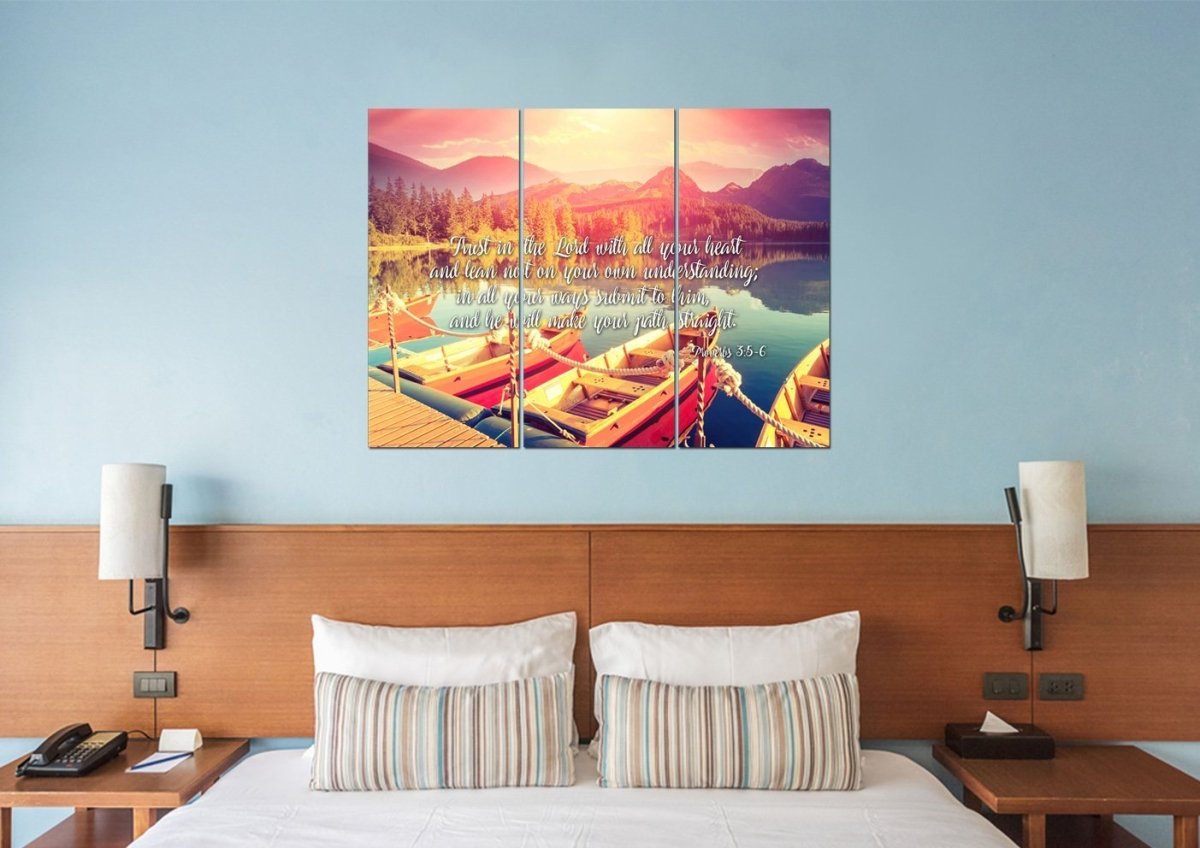 Proverbs 35-6 #5 Niv Trust In The Lord Christian Scripture Wall Art Canvas - Christian Canvas Wall Art