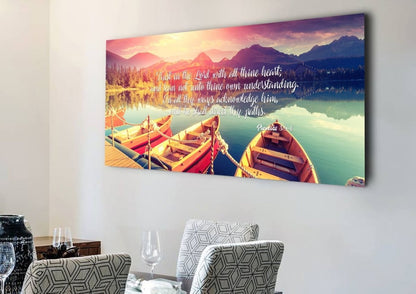 Proverbs 35-6 #5 Niv Trust In The Lord Christian Scripture Wall Art Canvas - Christian Canvas Wall Art