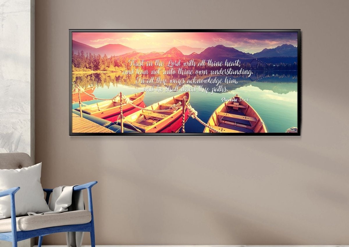 Proverbs 35-6 #5 Niv Trust In The Lord Christian Scripture Wall Art Canvas - Christian Canvas Wall Art