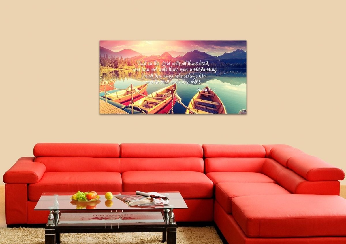 Proverbs 35-6 #5 Niv Trust In The Lord Christian Scripture Wall Art Canvas - Christian Canvas Wall Art