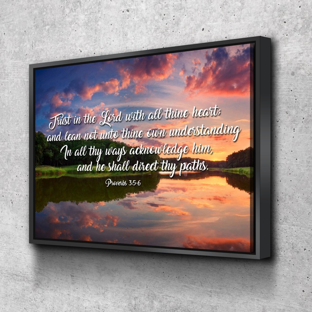 Proverbs 35-6 #6 Kjv 'Trust In The Lord' Christian Scripture Wall Art Canvas - Christian Canvas Wall Art