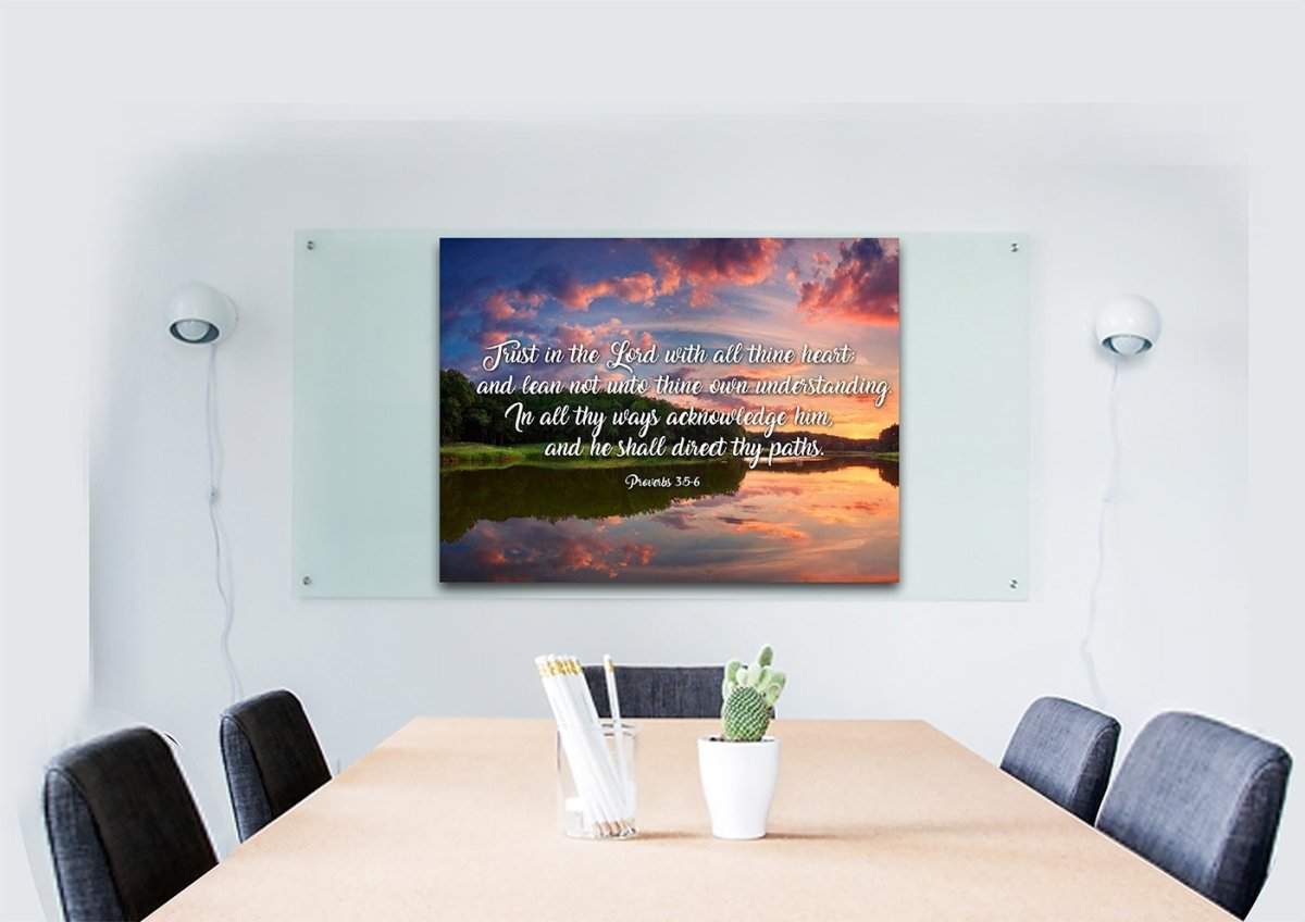 Proverbs 35-6 #6 Kjv 'Trust In The Lord' Christian Scripture Wall Art Canvas - Christian Canvas Wall Art