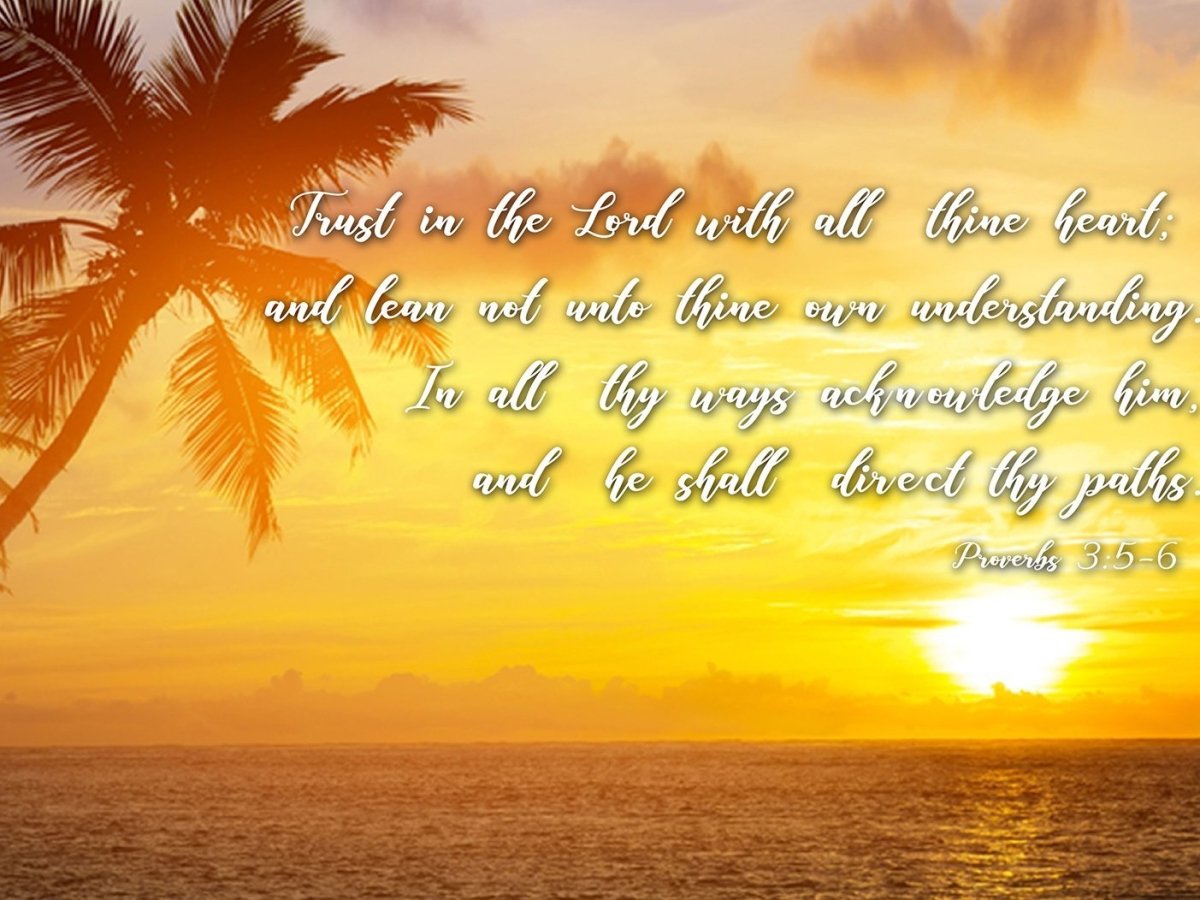 Proverbs 35-6 #7 Kjv 'Trust In The Lord' Christian Scripture Wall Art Canvas - Christian Canvas Wall Art