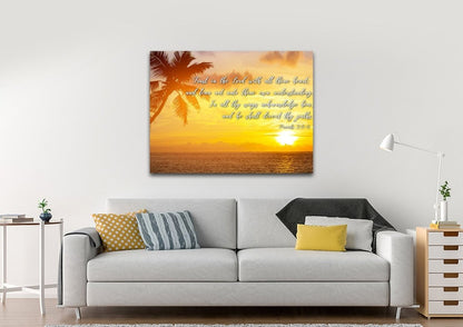 Proverbs 35-6 #7 Kjv 'Trust In The Lord' Christian Scripture Wall Art Canvas - Christian Canvas Wall Art
