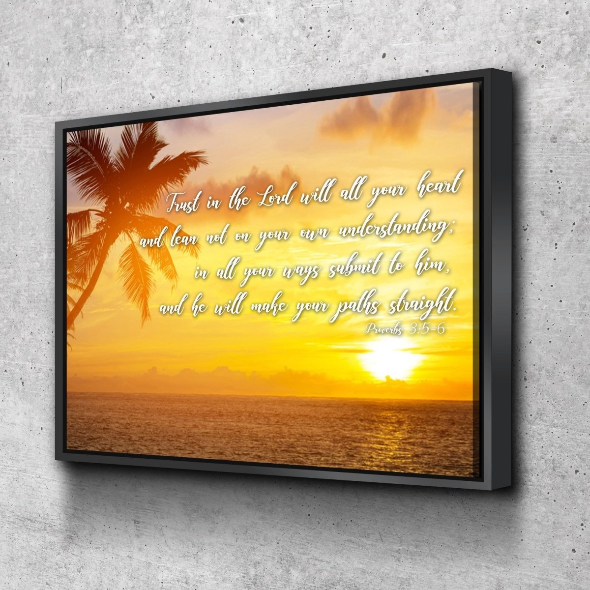 Proverbs 35-6 #7 Niv Trust In The Lord Christian Scripture Wall Art Canvas - Christian Canvas Wall Art